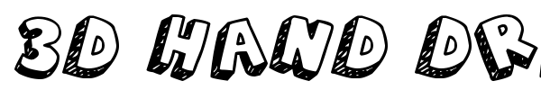 3D Hand Drawns font preview